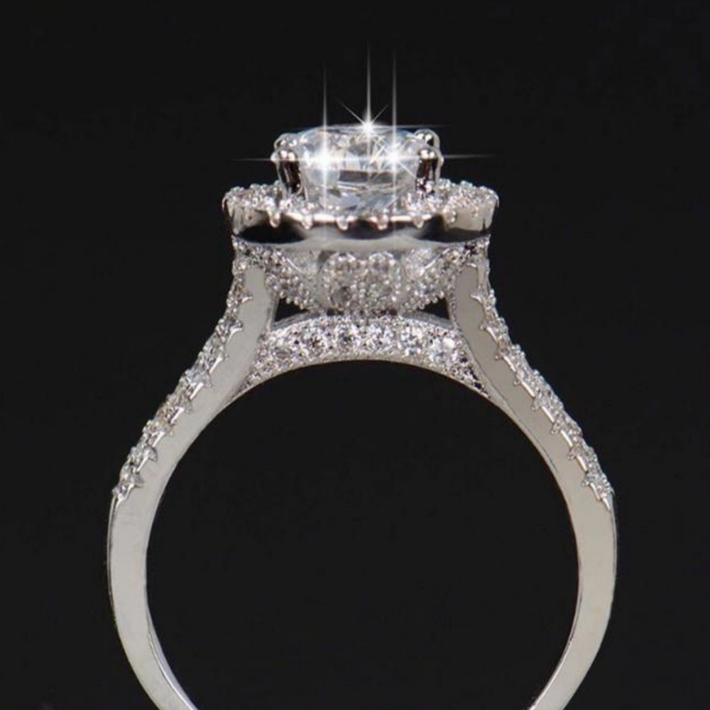Engagement ring sterling silver